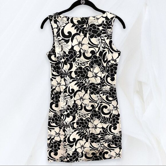 Vintage Floral Print Black Mini Dress (5) Niki Lee California - Picture 2 of 5